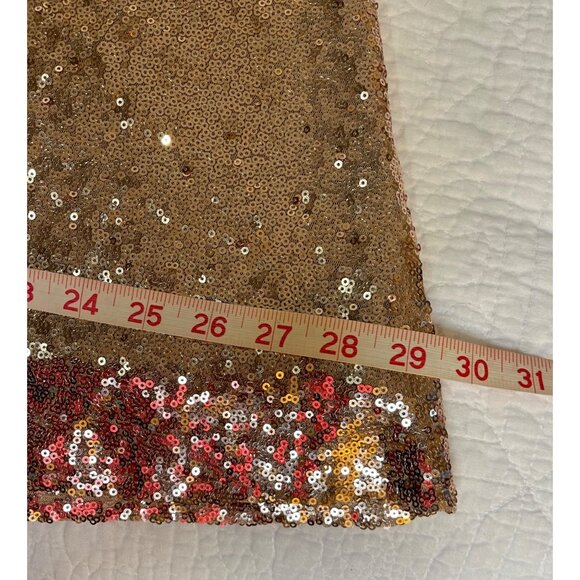 Lulus Sparkle Core Rose Gold Sequin Dazzle Maxi Skirt Formal Flare Lined Size S - Picture 4 of 14